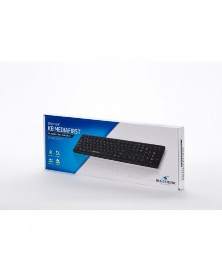 Clavier Filaire - BLUESTORK - MEDIAFIRST II - Clavier FR - Noir