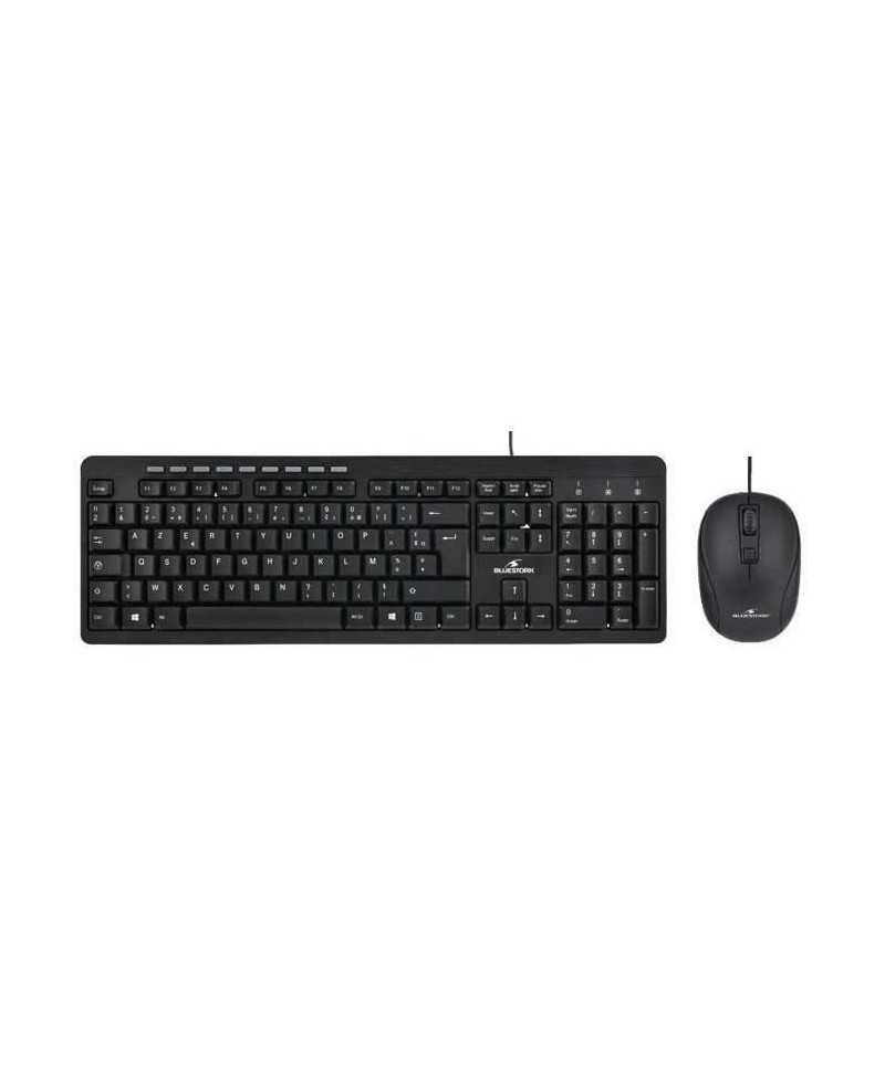 Pack Clavier Souris - BLUESTORK - PACK FIRST II - Filaire - Noir