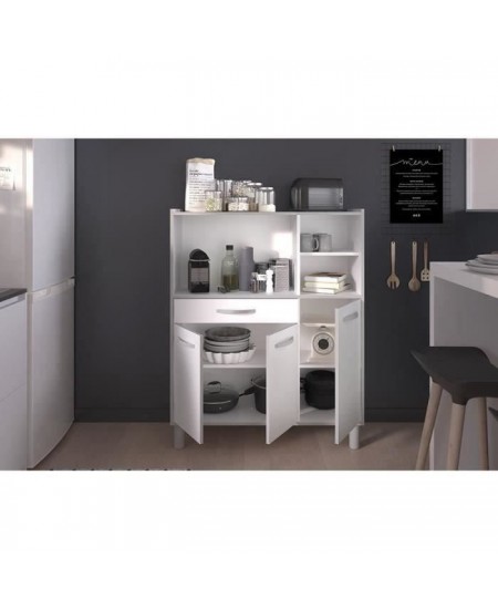 Buffet combiné de cuisine L 101cm Blanc - OSLO