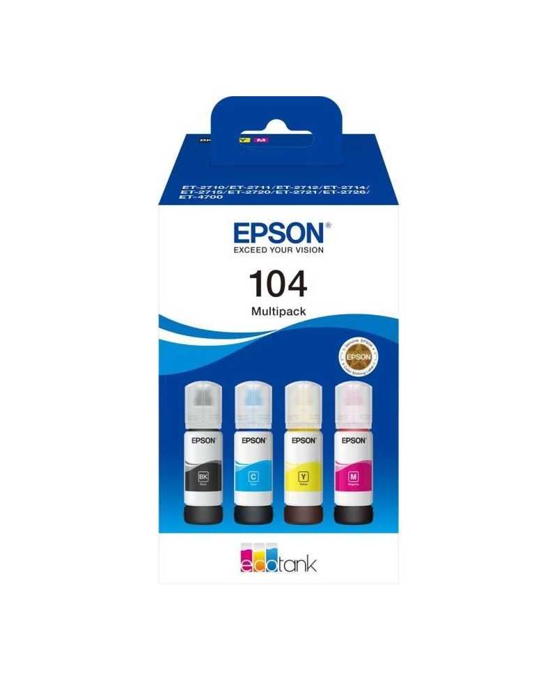 Multipack 4 couleurs EcoTank 104 (C13T00P640)