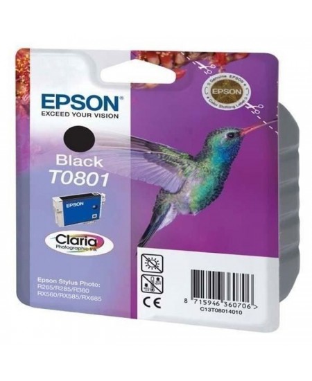 EPSON Cartouche d'encre T0801 Noir - Colibri (C13T08014011)