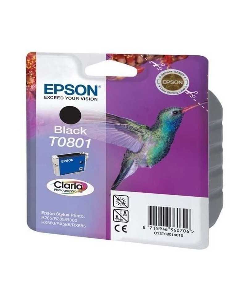 EPSON Cartouche d'encre T0801 Noir - Colibri (C13T08014011)