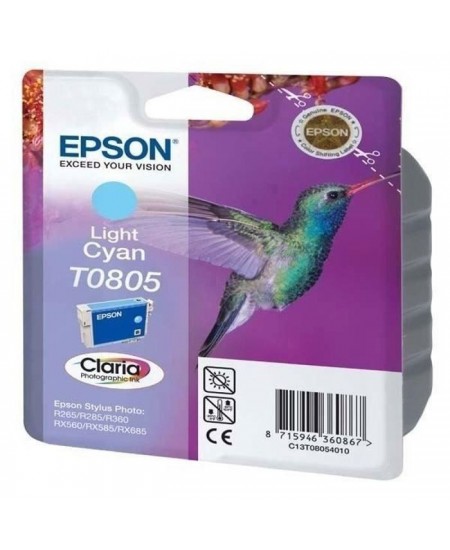 EPSON Cartouche d'encre T0805 Cyan clair - Colibri (C13T08054011)