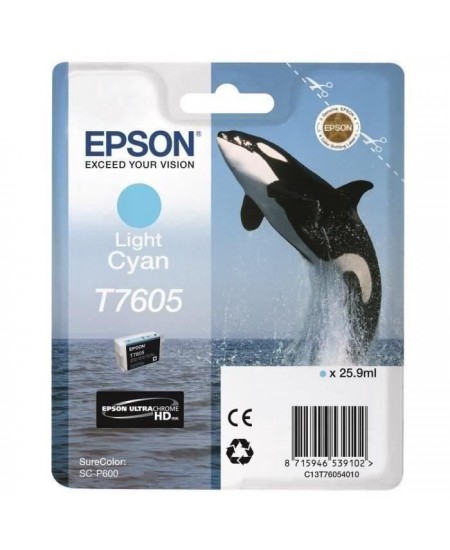 EPSON Cartouche d'encre T7605 Cyan clair - Orque (C13T76054010)