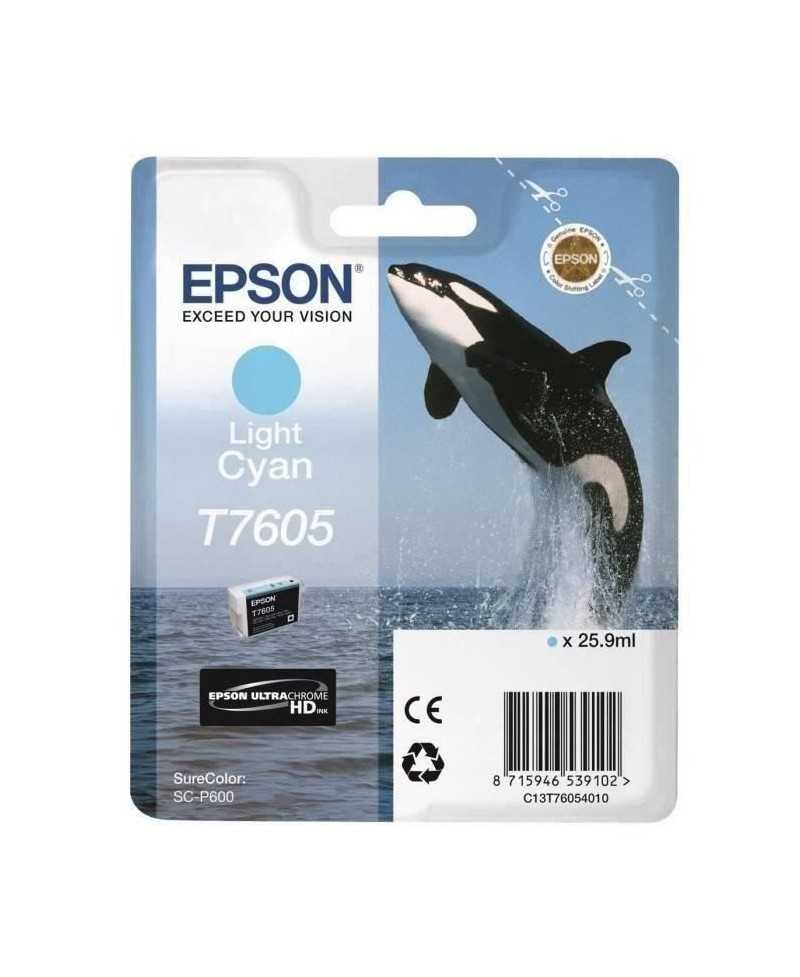 EPSON Cartouche d'encre T7605 Cyan clair - Orque (C13T76054010)