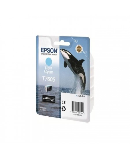 EPSON Cartouche d'encre T7605 Cyan clair - Orque (C13T76054010)