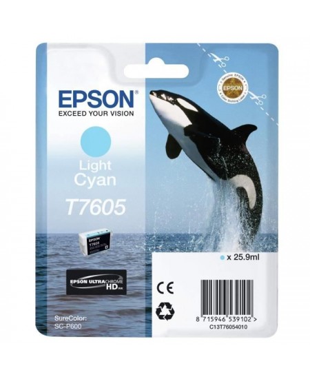 EPSON Cartouche d'encre T7605 Cyan clair - Orque (C13T76054010)