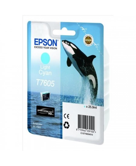 EPSON Cartouche d'encre T7605 Cyan clair - Orque (C13T76054010)