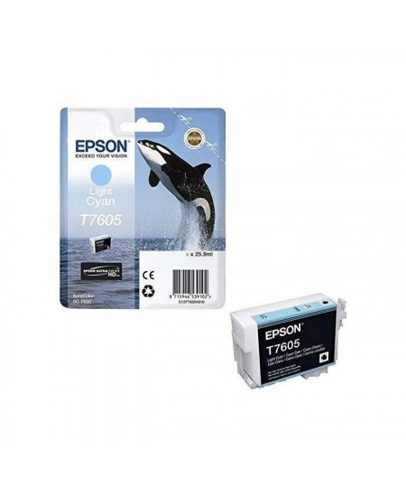 EPSON Cartouche d'encre T7605 Cyan clair - Orque (C13T76054010)