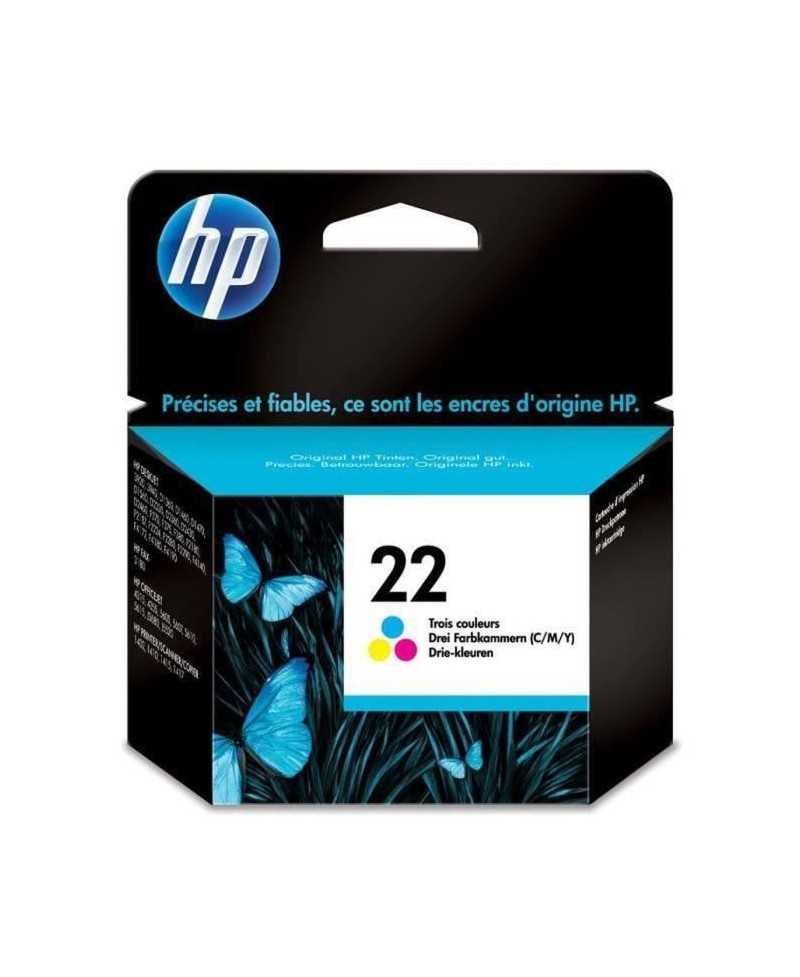 HP 22 Cartouche d'encre trois couleurs authentique (C9352AE) pour HP DeskJet F380/D1530/D2460/F2180/F4100, OfficeJet 4300/5600