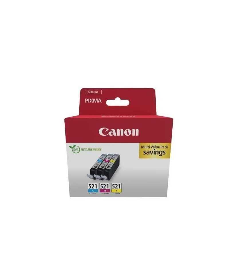 Multipack cartouches d'encre - CANON - CLI-521 Cyan/Magenta/Jaune