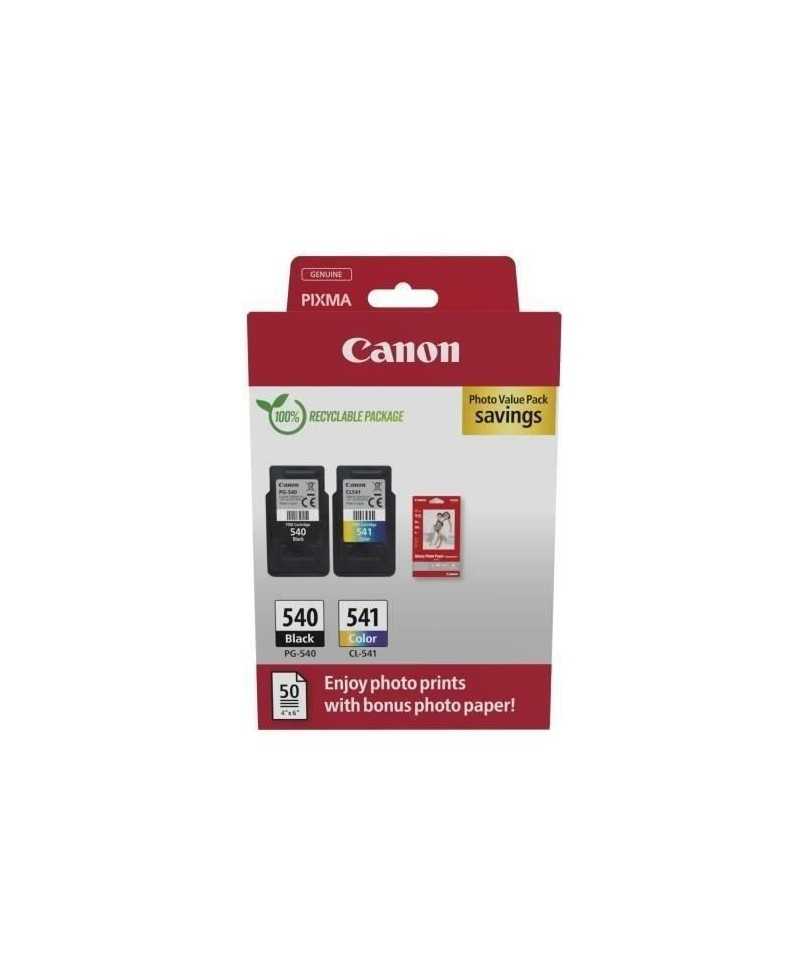 Pack de 2 cartouches d'encre + pack papiers photo - CANON - PG-540 Noir + CL-541 Couleur