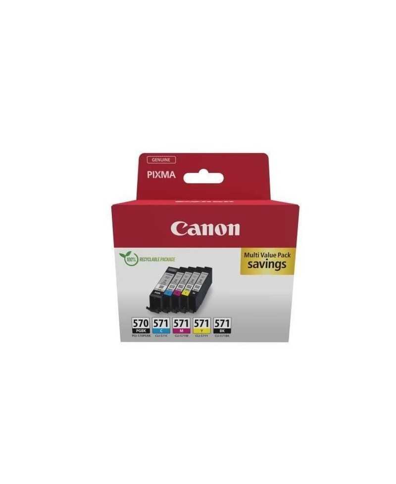 Multipack cartouches d'encre - CANON - PGI-570 Noir + CLI-571 Noir/Cyan/Magenta/Jaune