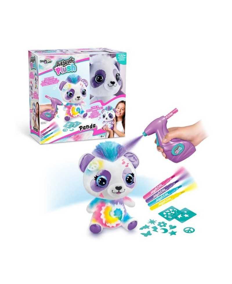 Peluche Airbrush Panda a personnaliser - Peluche spray art avec feutres et pochoirs - OFG 257 - Canal Toys