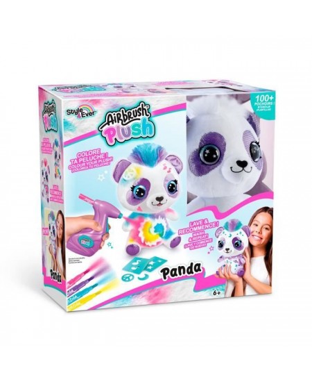 Peluche Airbrush Panda a personnaliser - Peluche spray art avec feutres et pochoirs - OFG 257 - Canal Toys