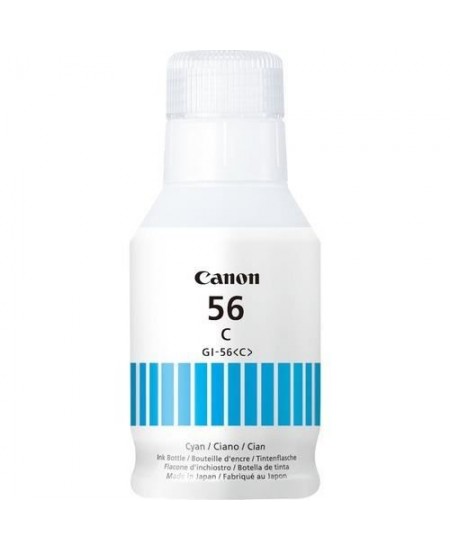 Bouteille d'encre - CANON - GI-56BK - Cyan - Compatibilité MAXIFY GX - (4430C001)