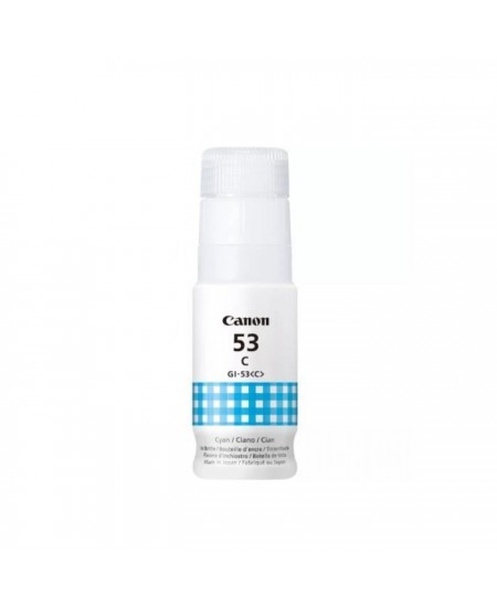 Bouteille d'encre - CANON - GI-53C - Cyan - Compatibilité PIXMA G650 et G550 - (4673C001)