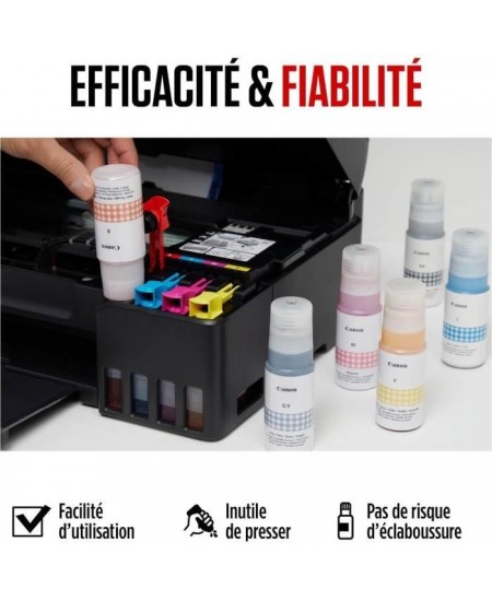 Bouteille d'encre - CANON - GI-53M - Magenta - Compatibilité PIXMA G650 et G550 - (4681C001)