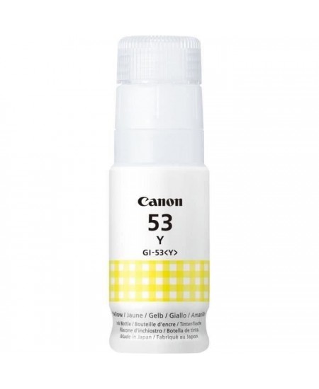 Bouteille d'encre - CANON - GI-53Y - Jaune - Compatibilité PIXMA G650 et G550 - (4690C001)