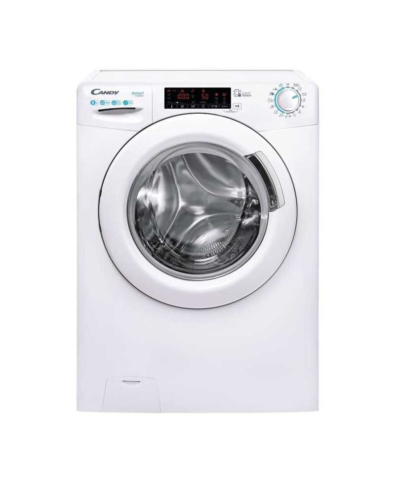 Lave-linge hublot CANDY CS 128TXME-S - 8 kg - Induction - L60cm - 1200 trs/min - Classe A - Blanc