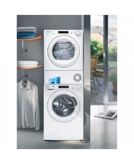 Seche-linge a condensation CANDY CSE C9DE-47 Smart - 9 kg - Moteur standard - Classe B - Connecté - Blanc