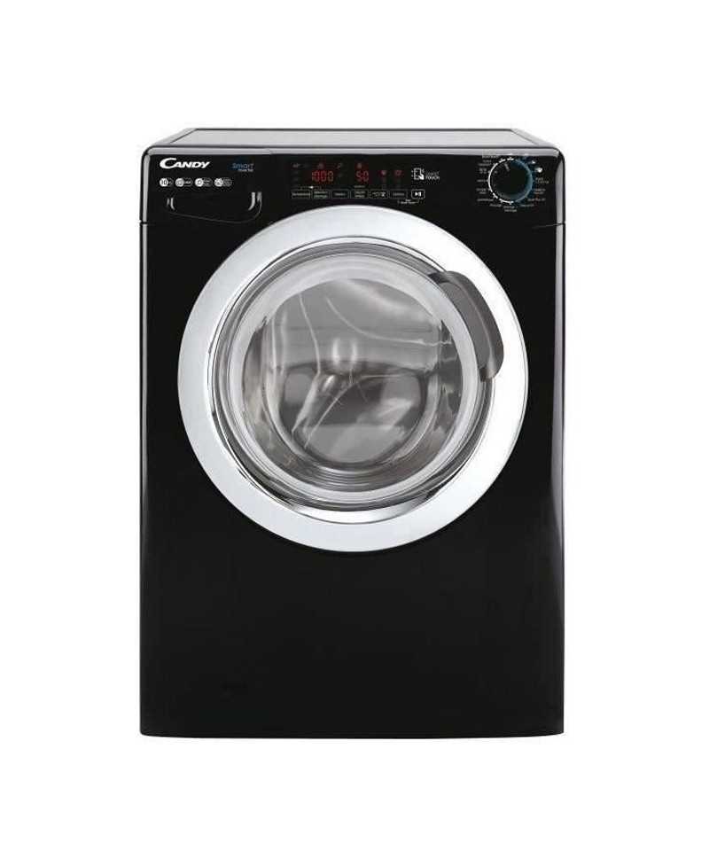 Lave-linge hublot CANDY CSS1410TWMCBE/FR - 10 kg - Induction - Vapeur - 1400 trs/min - Classe A - programmes rapides - Noir