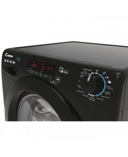 Lave-linge hublot CANDY CS 129TMBBE-47 - 9 kg - Induction - 1200 trs/min - Connecté - Classe B - Noir