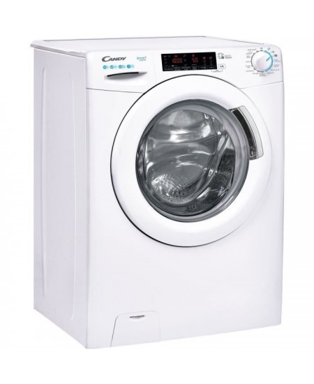 Lave-linge hublot CANDY CS1412TME/1-47 - 12 kg - Induction - 1400 trs/min - Connecté - Programmes rapides - Classe B - Blanc