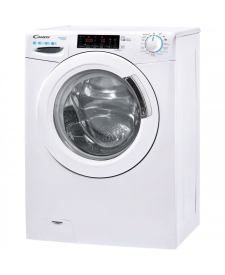 Lave-linge hublot CANDY CS1412TME/1-47 - 12 kg - Induction - 1400 trs/min - Connecté - Programmes rapides - Classe B - Blanc