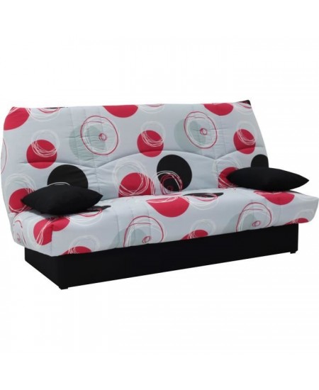 Clic clac 3 places DREAM - Tissu 100% Coton imprimé Planete - Couchage 125x190 cm - L190 x P92 x H96 cm