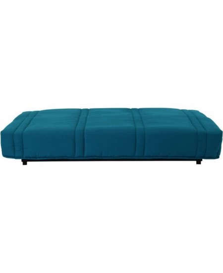 Banquette clic clac 3 places - Bleu canard - 100% coton - L 193 x P 92 cm - LENA