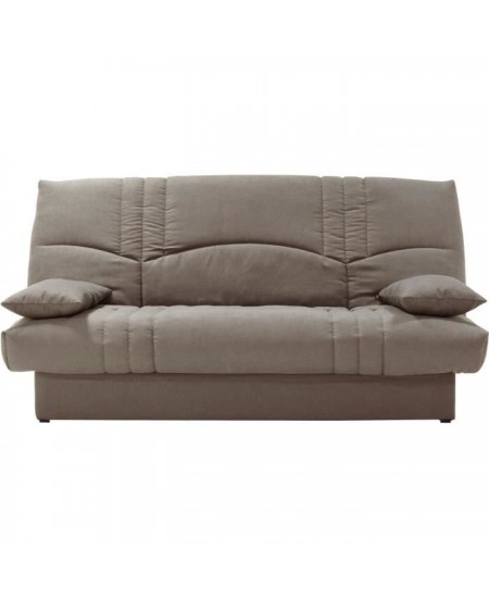 Clic clac 3 places THELMA - Tissu Soro taupe - Couchage 125x190 cm - L190 x P92 x H96 cm