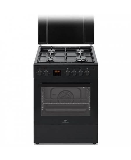 Cuisiniere gaz CONTINENTAL EDISON CECG60FCB1 - 4 feux - L59,8 x P61 xH83cm- Noir