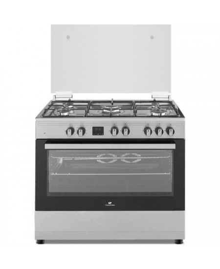 CONTINENTAL EDISON Cuisiniere piano four multifonctions catalyse 95L affichage digital L90 xH 85 cm INOX