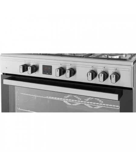 CONTINENTAL EDISON Cuisiniere piano four multifonctions catalyse 95L affichage digital L90 xH 85 cm INOX