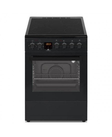 Cuisiniere vitrocéramique CONTINENTAL EDISON CECV50FCB - 4 feux - L49,8 x H86 xP67 cm - Noir