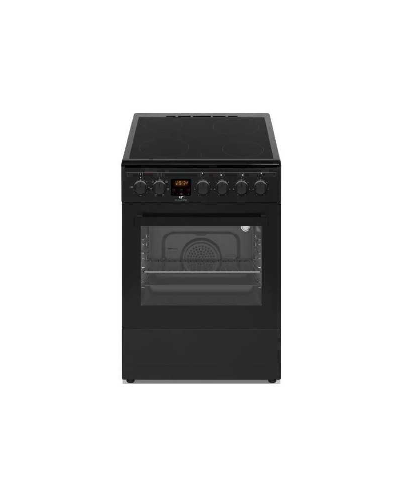 Cuisiniere vitrocéramique CONTINENTAL EDISON CECV50FCB - 4 feux - L49,8 x H86 xP67 cm - Noir