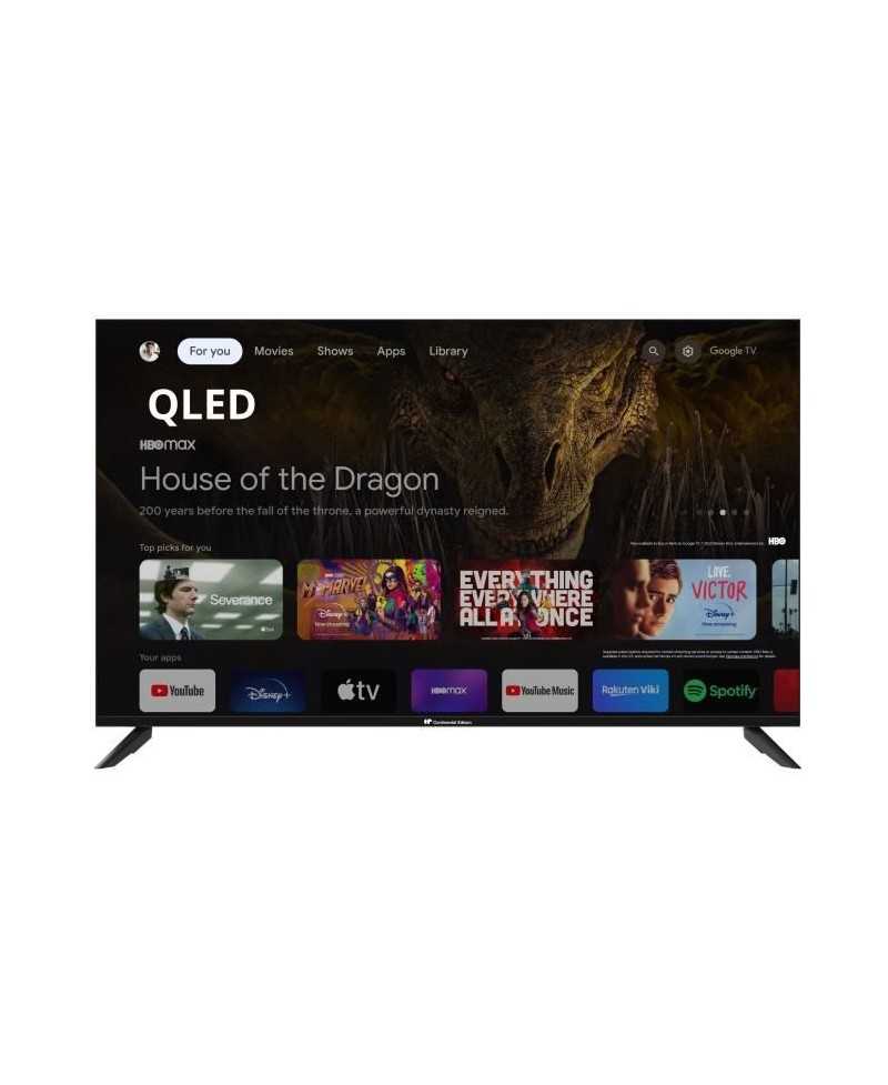 CONTINENTAL EDISON - CELED50SQLDV24B6 - TV LED - UHD QLED 4K - 50'' (127 cm) - Smart Google TV - Wifi Bluetooth - 4xHDMI - 2xUSB