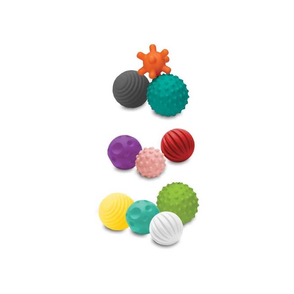 INFANTINO Set de 10 balles sensorielles multicolores