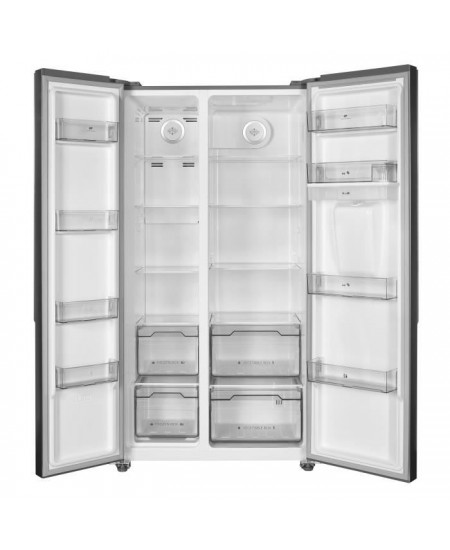 Réfrigérateur américain Continental Edison - CERA532NFIXD - 2 portes - 529L - L90 cm xH177 cm - Inox