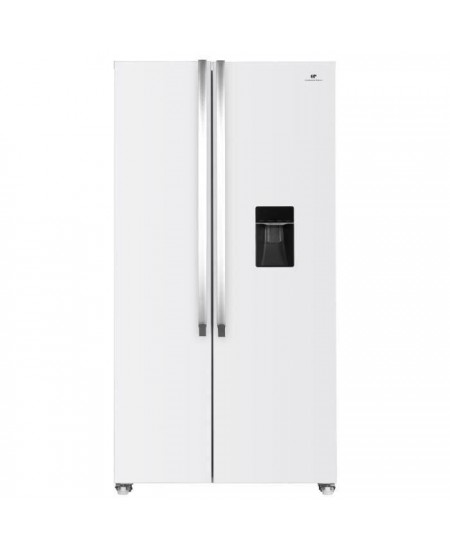 Réfrigérateur américain Continental Edison - CERA532NFW - 2 portes - 529L - L90 cm xH177 cm - Blanc