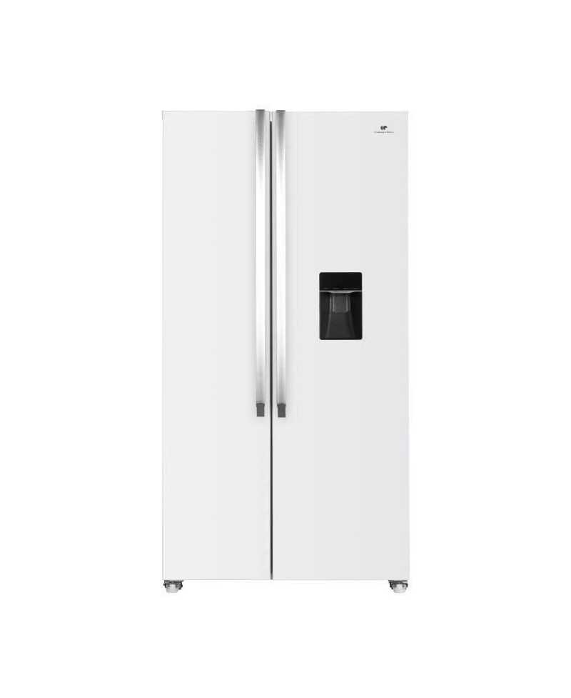 Réfrigérateur américain Continental Edison - CERA532NFW - 2 portes - 529L - L90 cm xH177 cm - Blanc