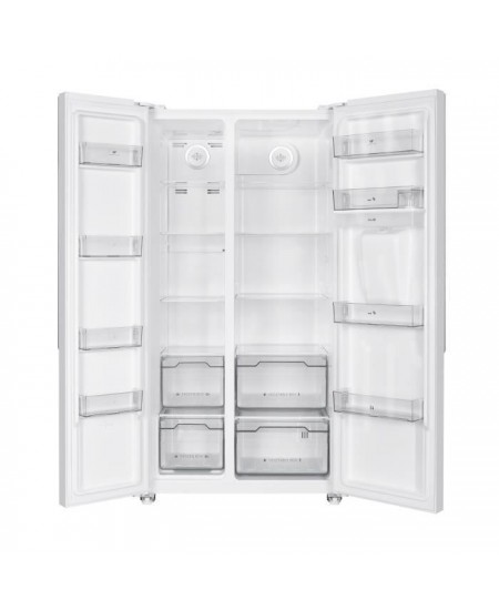 Réfrigérateur américain Continental Edison - CERA532NFW - 2 portes - 529L - L90 cm xH177 cm - Blanc