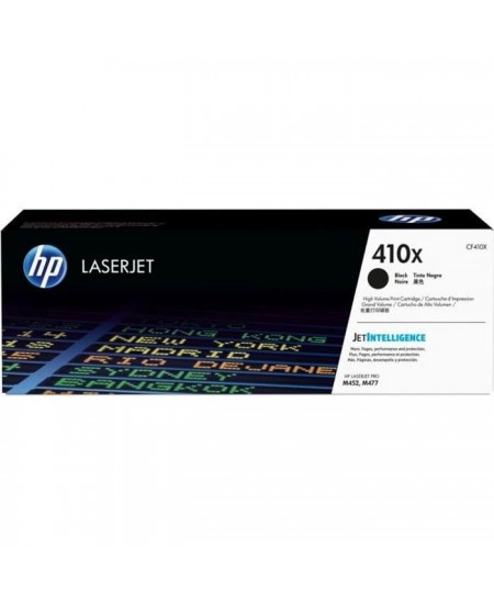 TONER HP 410X (CF410X) noir - cartouche authentique pour imprimantes HP Color LaserJet Pro M377/M452/MFP M477