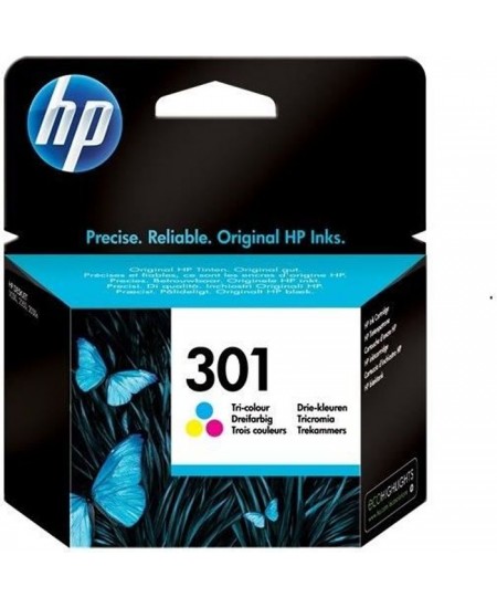 HP 301 Cartouche d'encre trois couleurs authentique (CH562EE) pour HP Envy 4505 et HP DeskJet 1050/1512/2548/3057A