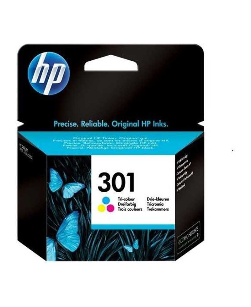 HP 301 Cartouche d'encre trois couleurs authentique (CH562EE) pour HP Envy 4505 et HP DeskJet 1050/1512/2548/3057A