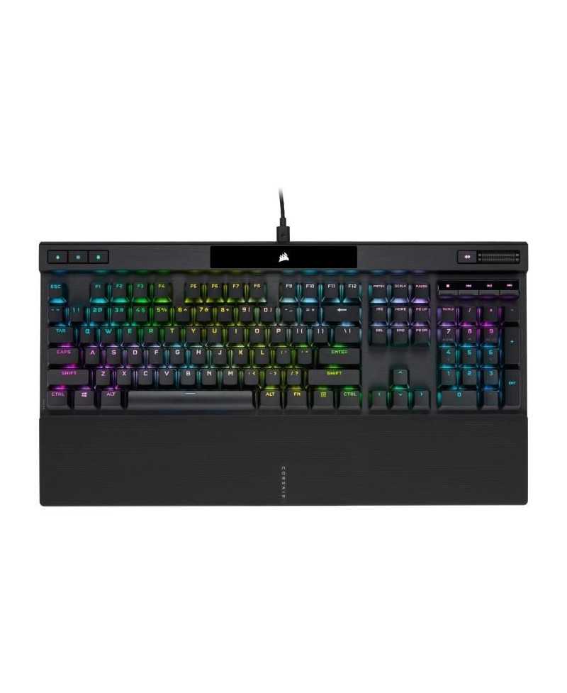 Clavier Gamer - AZERTY - CORSAIR - K70 RGB PRO - Mécanique - Touches PBT Double Shot Pro - Cherry MX Rouge - Noir - (CH-9109410