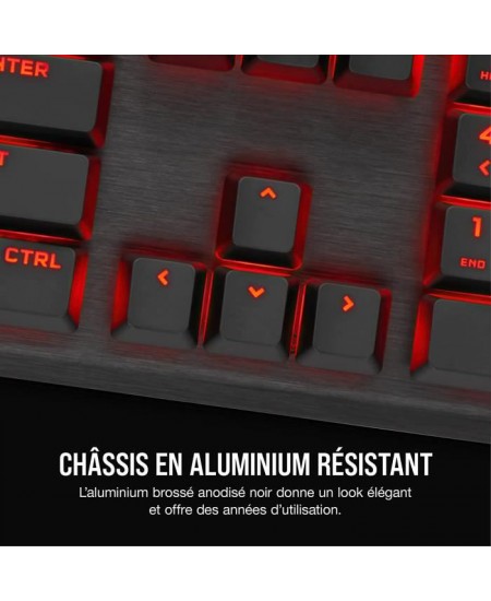 CORSAIR Clavier mécanique gaming K60 PRO a LED Rouge - Azerty - Noir (CH-910D029-FR)