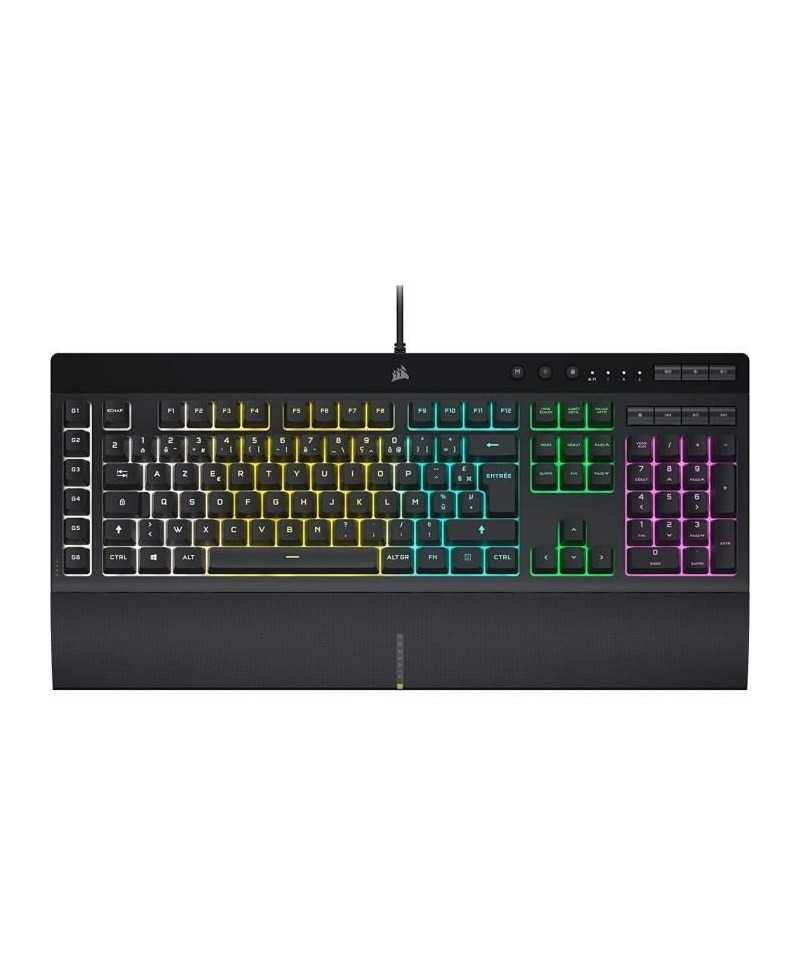 Clavier Gamer - AZERTY - CORSAIR - K55 RGB Pro - Numérique - Dôme en caoutchouc - RGB 5 Zones - (CH-9226765-FR)