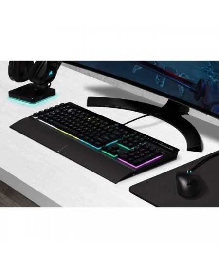 Clavier Gamer - AZERTY - CORSAIR - K55 RGB Pro - Numérique - Dôme en caoutchouc - RGB 5 Zones - (CH-9226765-FR)